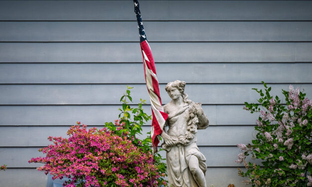 One in a series of 250 flags in Westerville