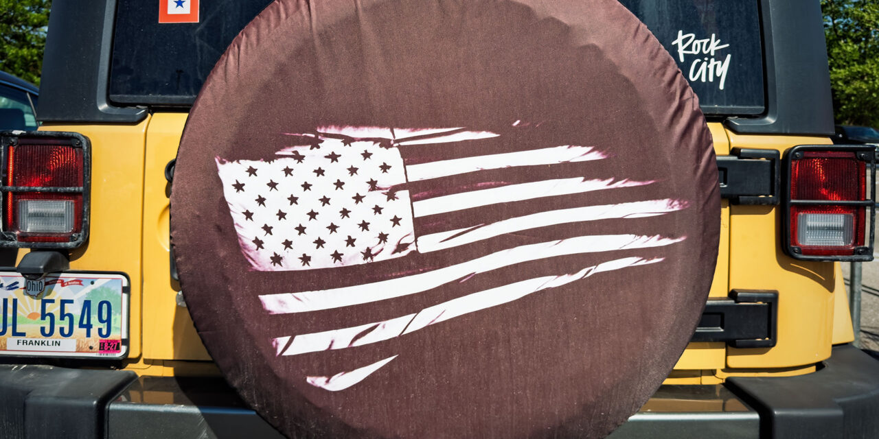 One in a series of 250 flags in Westerville