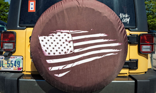 One in a series of 250 flags in Westerville