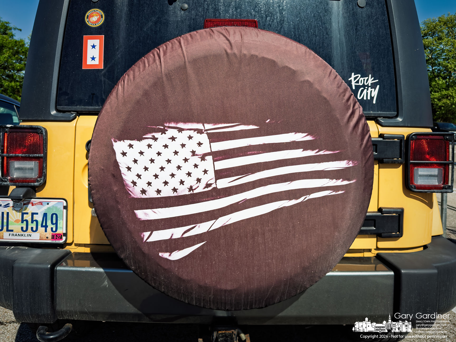 One in a series of 250 flags in Westerville