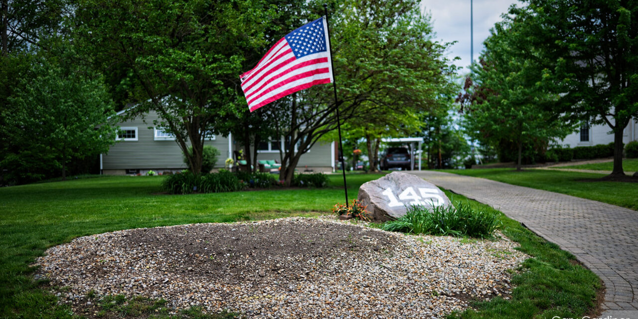 One in a series of 250 flags in Westerville