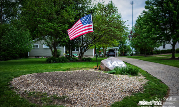 One in a series of 250 flags in Westerville