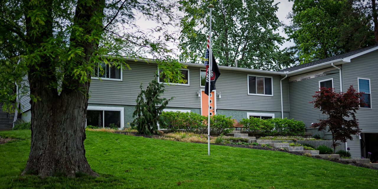 One in a series of 250 flags in Westerville