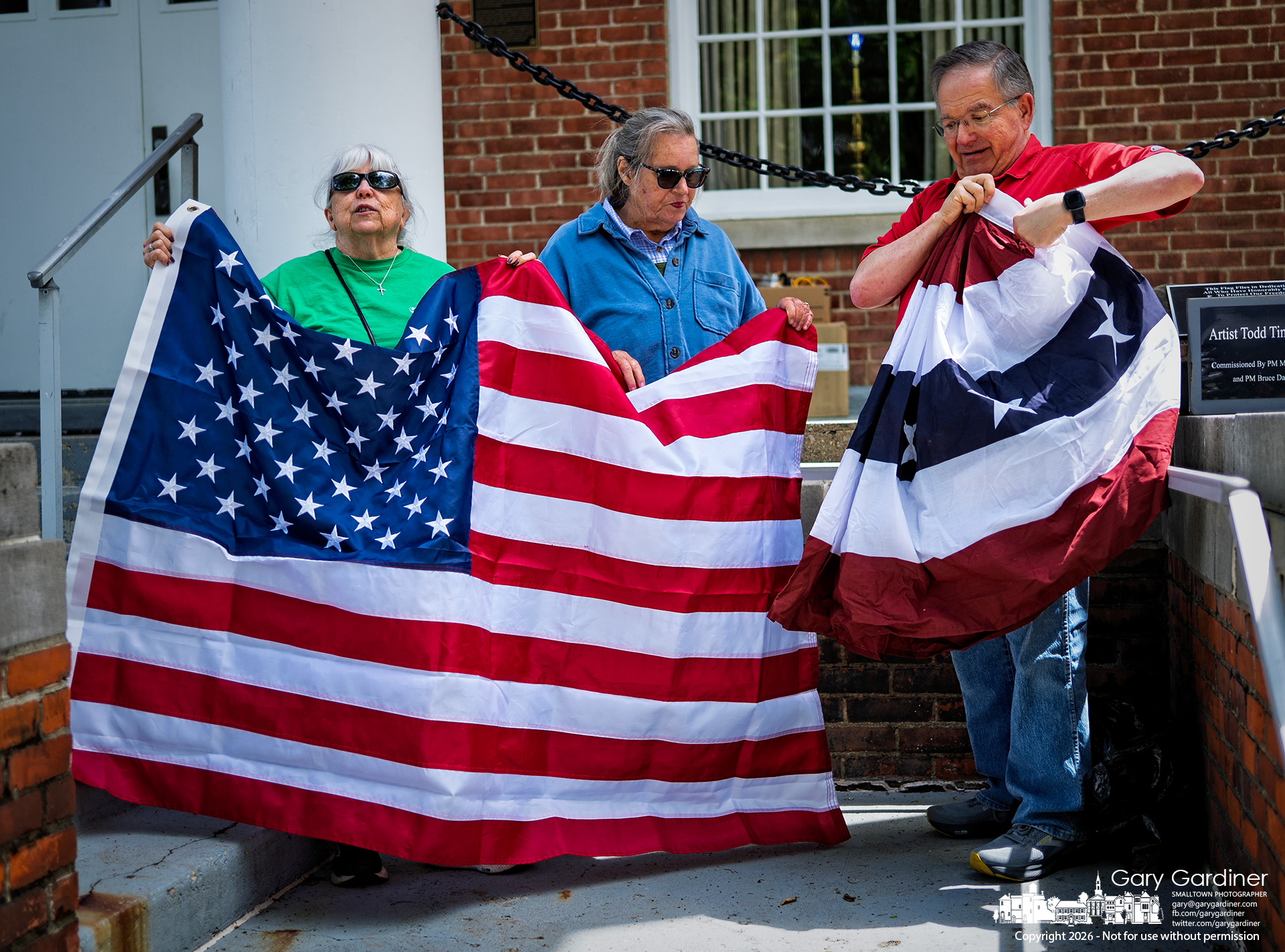 One in a series of 250 flags in Westerville
